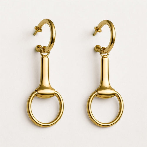 Odeza - Stylized Horse Bit Bracelet in Gold & Black