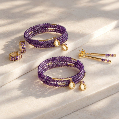 Prism - Amethyst Pave Horseshoe Earring