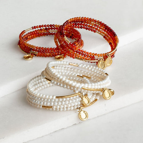 Prism - Carnelian Pave Horseshoe Earring