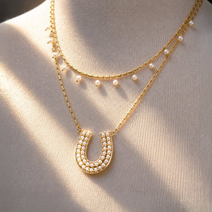 Prism - Pearl Equestrian Horseshoe Necklace & Choker