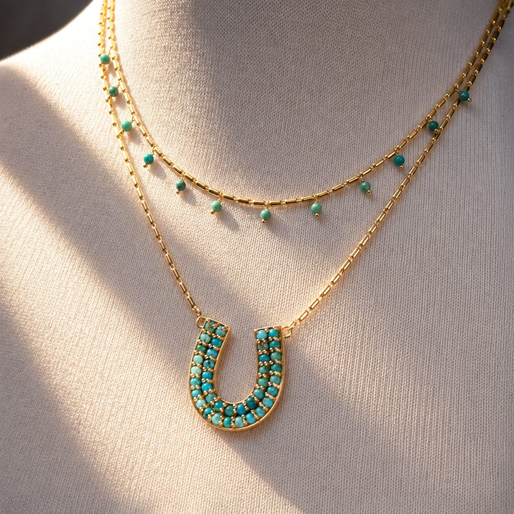 Prism - Turquoise Equestrian Horseshoe Necklace & Choker