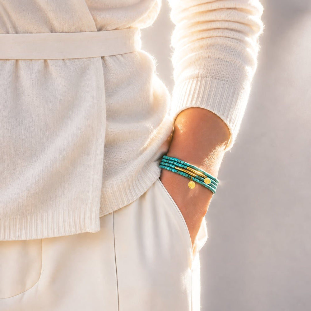 Prism - Turquoise Horseshoe Coin Equestrian Bracelet