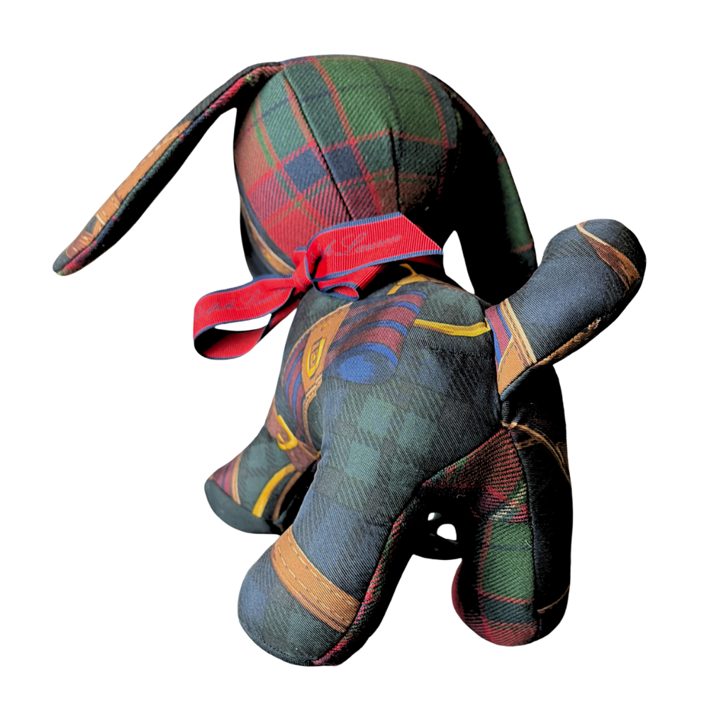 Black Watch Tartan Vintage Silk Scarf Loyal Puppy