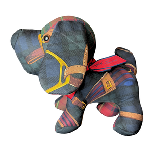 Black Watch Tartan Vintage Silk Scarf Loyal Puppy