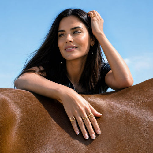 Sandro - Equestrian Horse Bit Spiral Ring in Gold