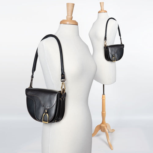 Signature Saddle Bag - Italian Black Leather