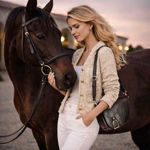Signature Saddle Bag - Italian Black Leather