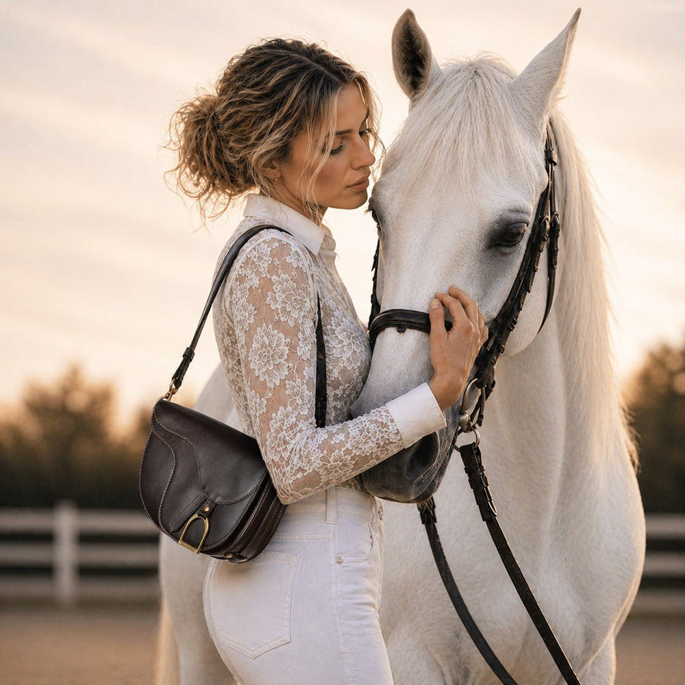 Signature Saddle Bag - Italian Black Leather