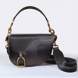 Signature Saddle Bag - Italian Black Leather