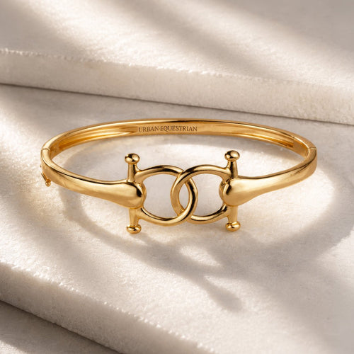 Talisman - Equestrian Horse Bit Bracelet in Gold