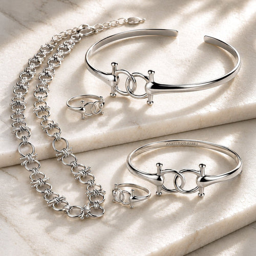 Talisman - Equestrian Horse Bit Bracelet in Silver