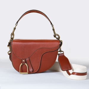 Signature Saddle Bag - Italian Cognac Leather